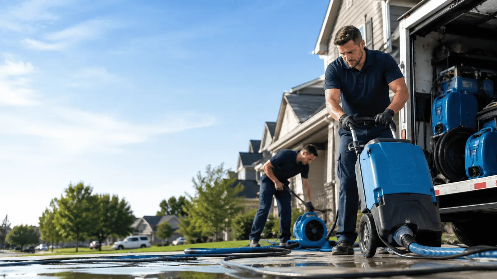 Dehumidification being performed in Chelsea, IA